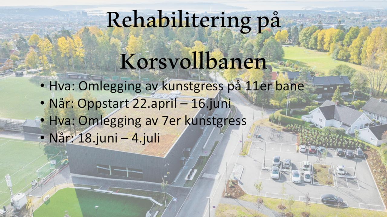 Rehabilitering av Korsvollbanen